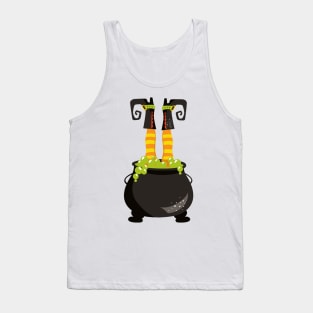 Halloween, Witch Cauldron, Witch Legs, Potion Tank Top